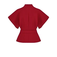Short-Sleeved Belted Jacket