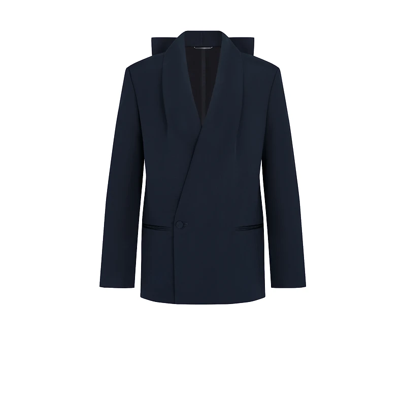 Jacket with Shawl Collar and Removable Bow