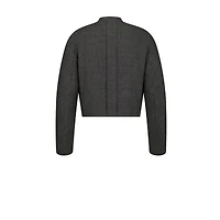 Cropped Jacket with Bomber Collar