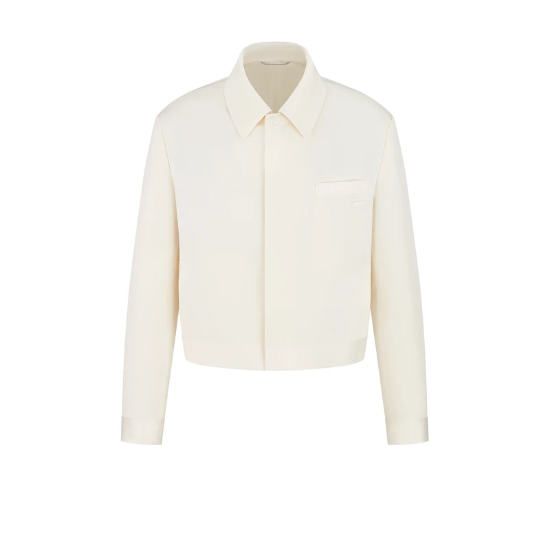 Jacket with Spread Collar