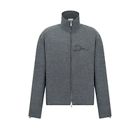 Zipped Shirt with Dior Ribbon Embroidery