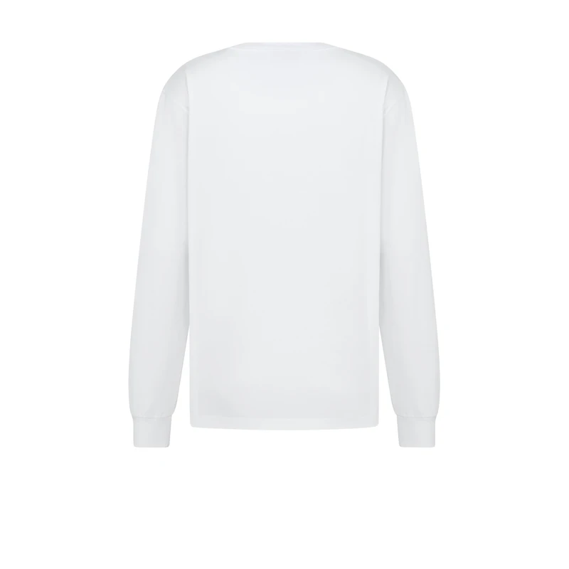 Long-Sleeved T-Shirt with Christian Dior Paris Tag, Relaxed Fit