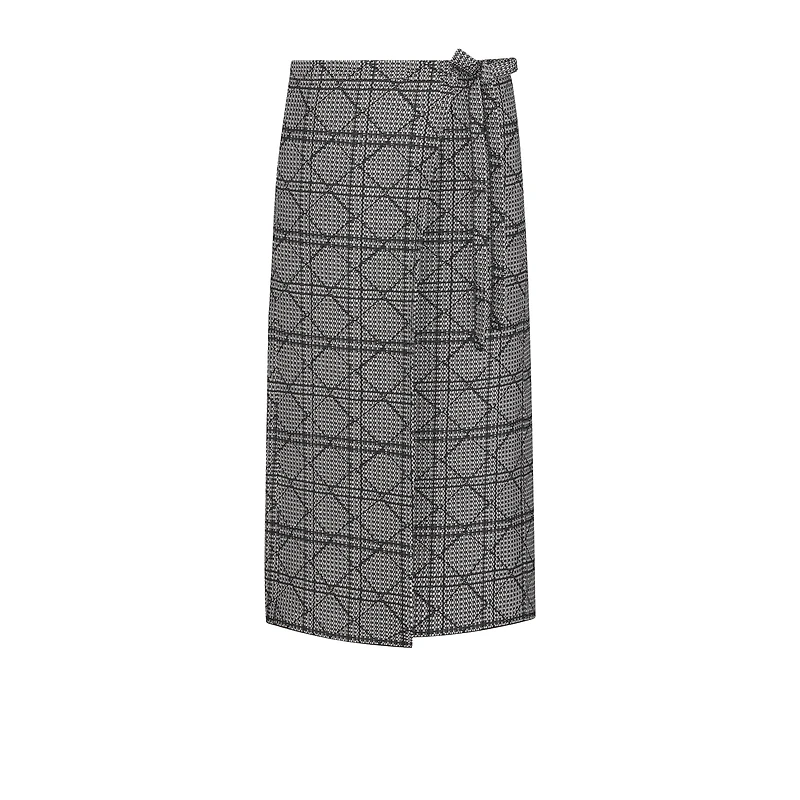 Mid-Length Cannage Wrap Skirt