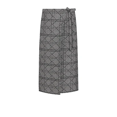 Mid-Length Cannage Wrap Skirt
