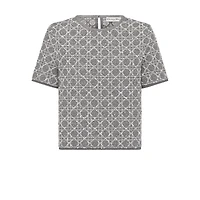 Macrocannage Short-Sleeved Top