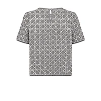 Macrocannage Short-Sleeved Top