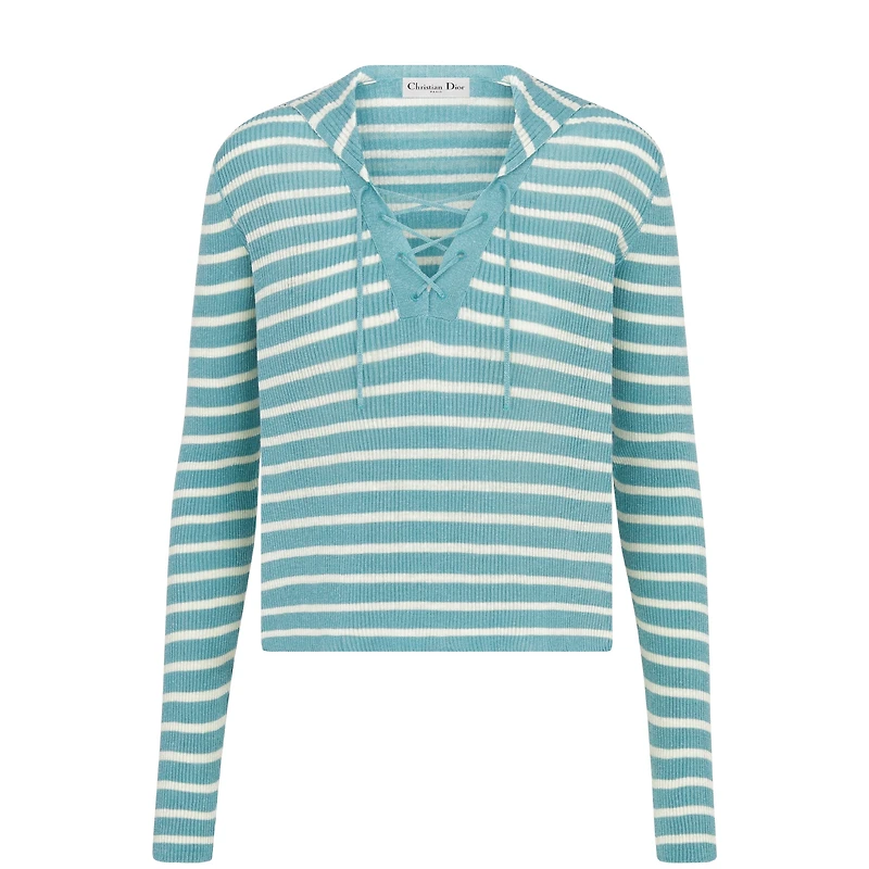 Dioriviera Sweater with Lace-Up Neckline