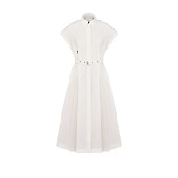 Mid-Length Belted Shirtdress