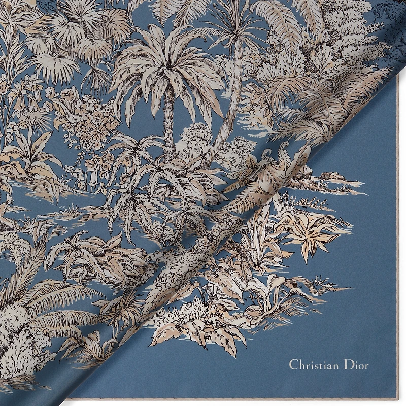 Dioriviera Toile de Jouy Palms 90 Square Scarf