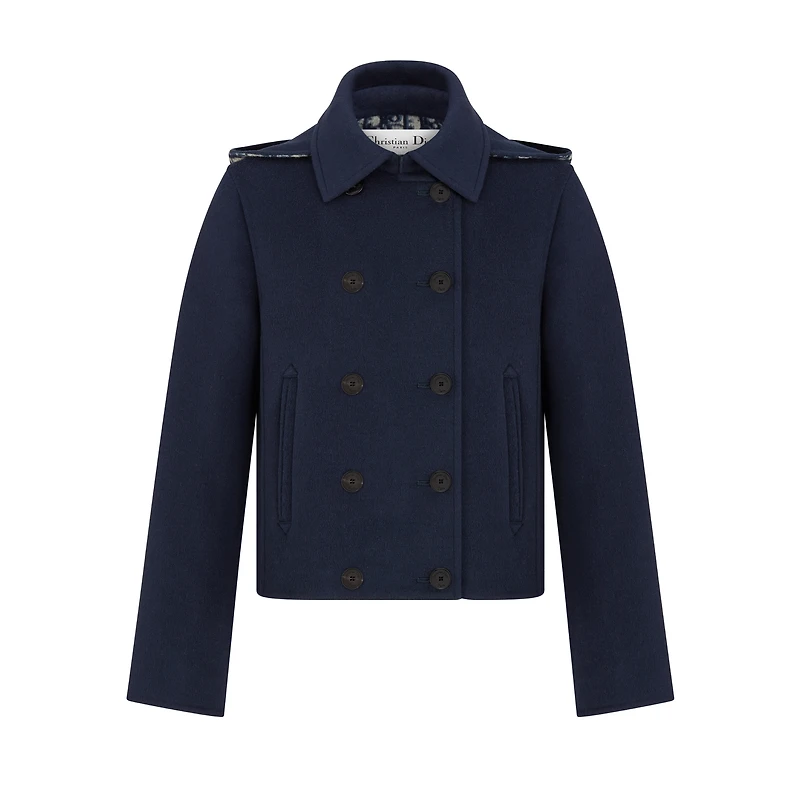 Peacoat with Zipped Hood