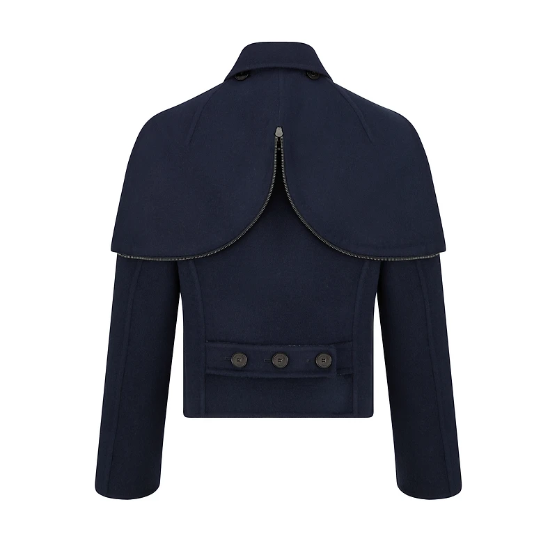 Peacoat with Zipped Hood