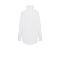 Blouse with Removable Ruched Collar