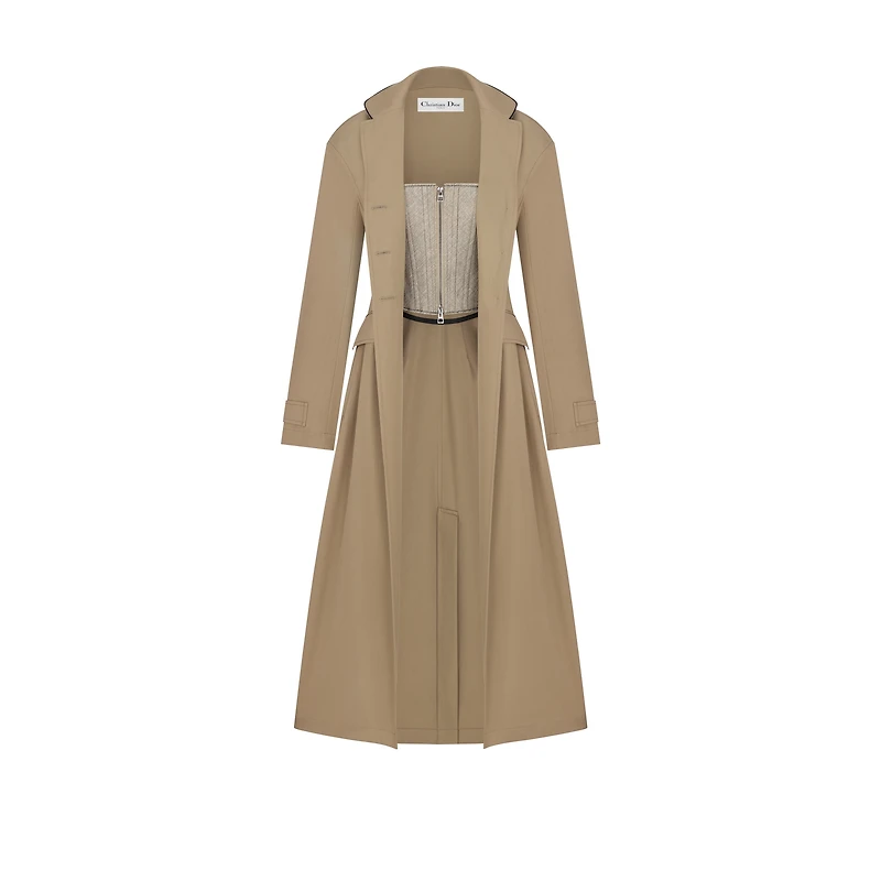 Trench Coat with Integrated Corset