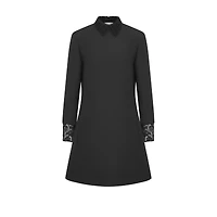 Short Dress with Removable Collar