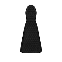 Mid-Length Flared Dress with Belt