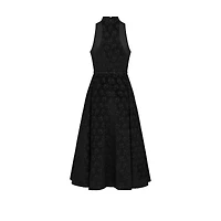 Mid-Length Flared Dress with Belt