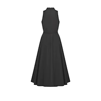 Mid-Length Flared Dress with Belt