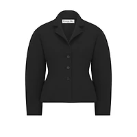 Fitted Jacket with Puff Sleeves