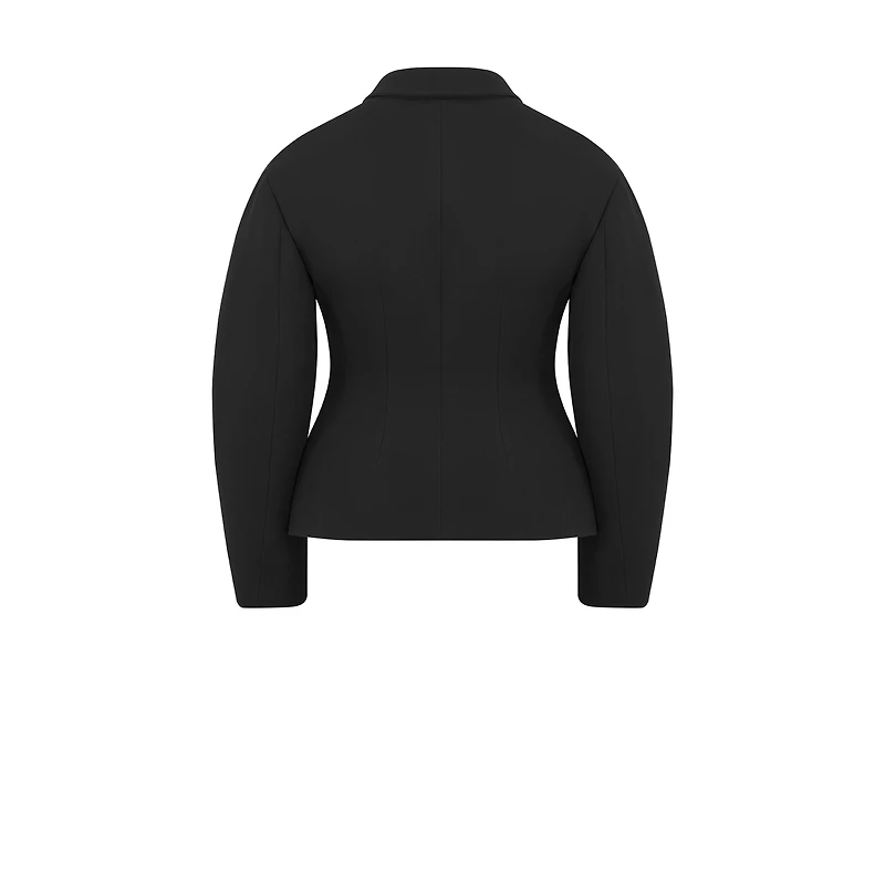 Fitted Jacket with Puff Sleeves