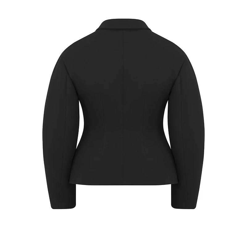 Fitted Jacket with Puff Sleeves