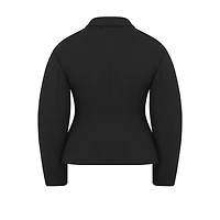 Fitted Jacket with Puff Sleeves
