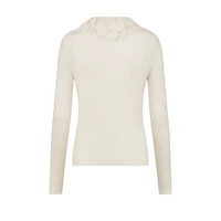 Cardigan with Removable Ruched Collar