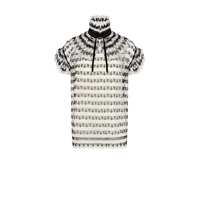 Dior Marinière Short-Sleeved Sweater with Removable Collar