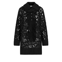 Sweater with Removable Ruched Collar