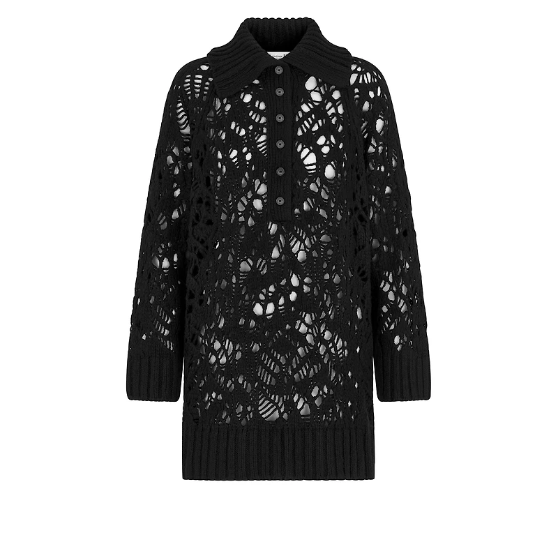 Sweater with Removable Ruched Collar