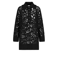 Sweater with Removable Ruched Collar