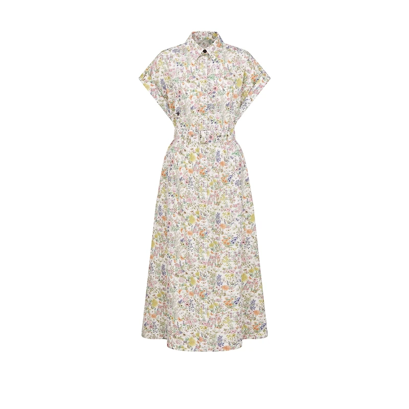 Mid-Length Belted Shirtdress