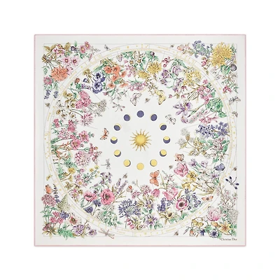 Dior Astral Flowers 90 Square Scarf
