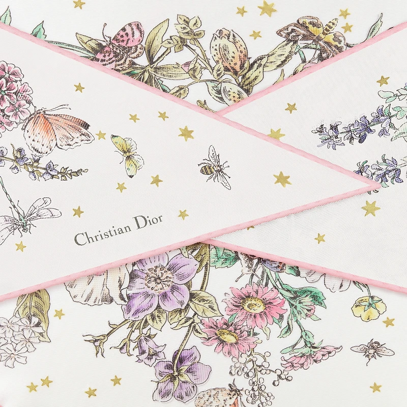 Dior Zodiac Flowers Triangle Scarf