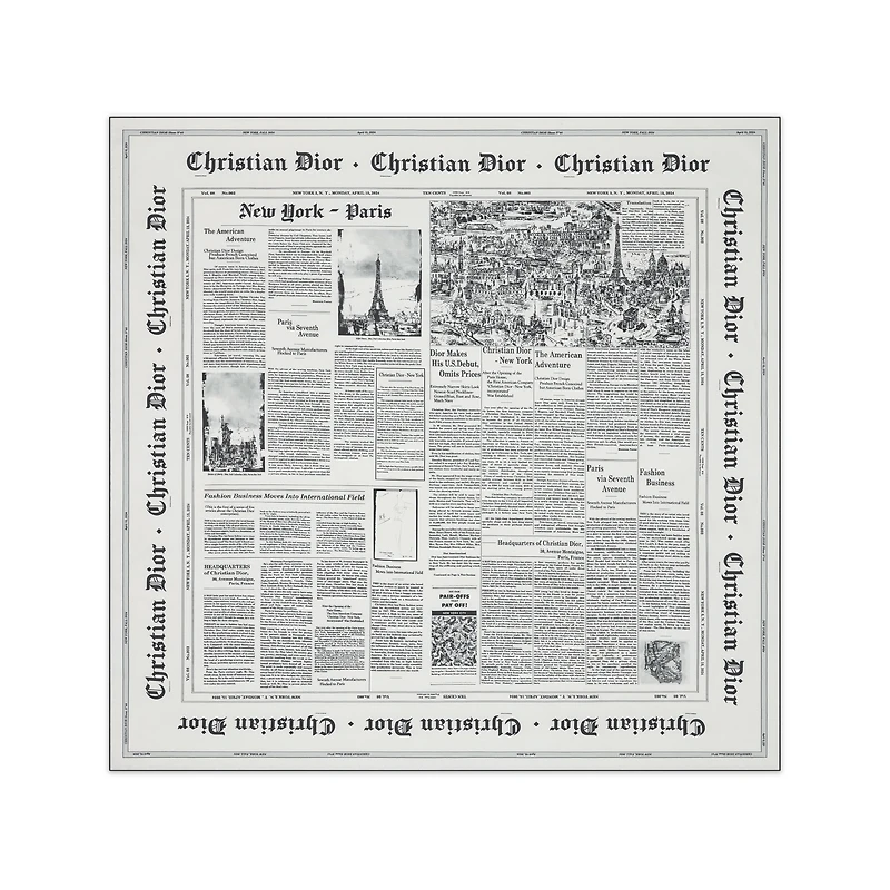 Newspaper 90 Square Scarf