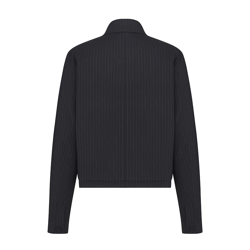 Jacket with Spread Collar