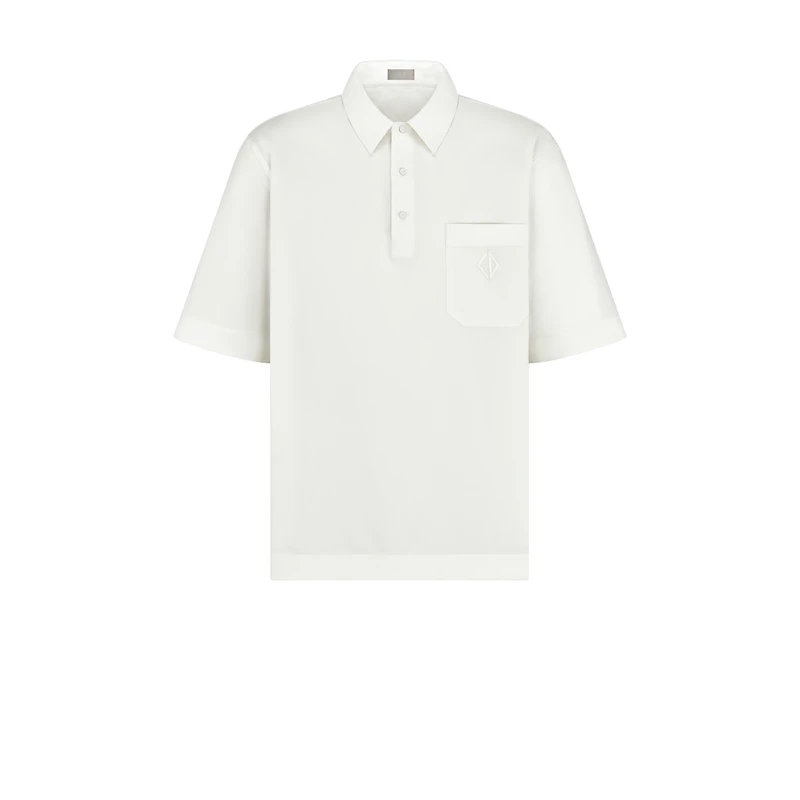 Polo Shirt with CD Diamond Embroidery