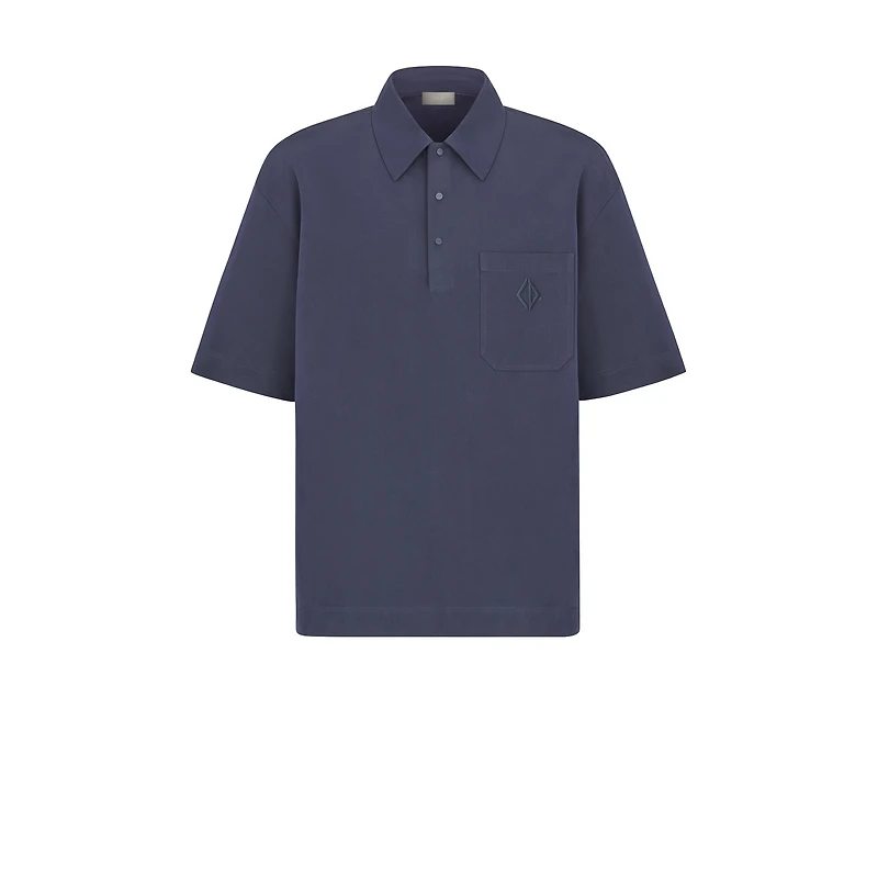 Polo Shirt with CD Diamond Embroidery