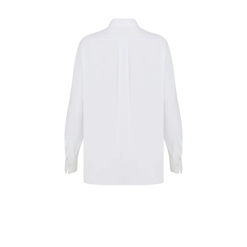 Blouse with Ruffled Neckline