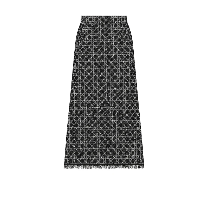 Mid-Length Macrocannage Flared Skirt