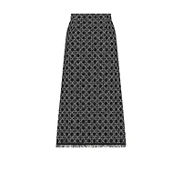 Mid-Length Macrocannage Flared Skirt