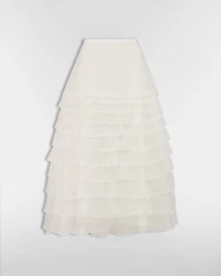 Mid-Length Ruffled Skirt