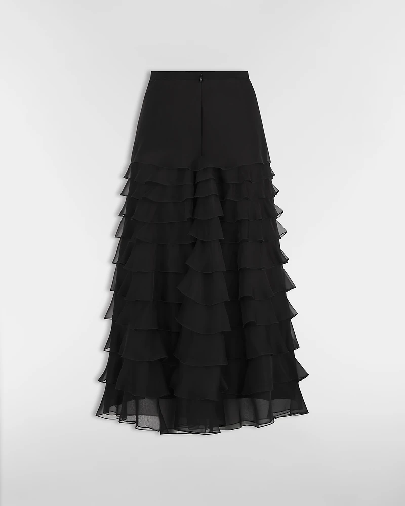 Mid-Length Ruffled Skirt