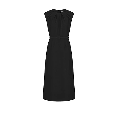 Mid-Length Belted Dress