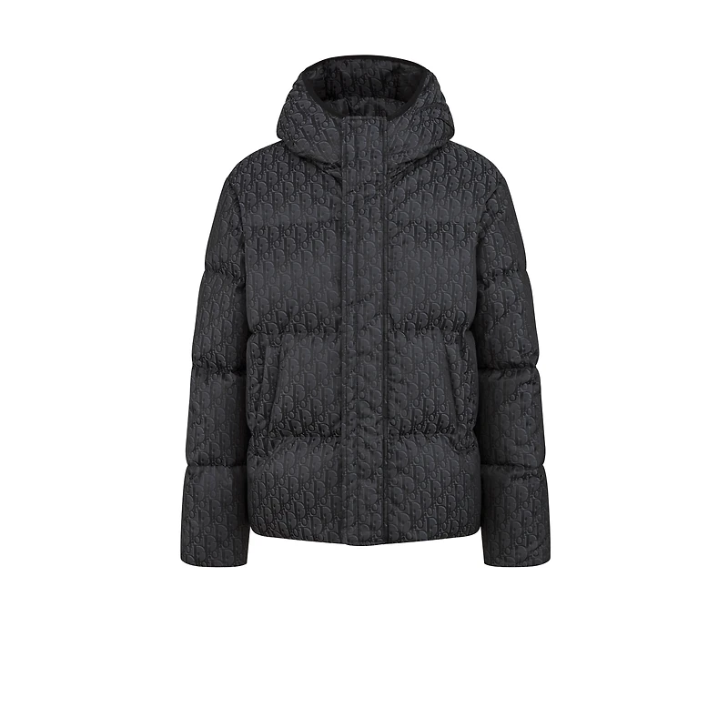Dior Oblique Hooded Quilted Down Jacket