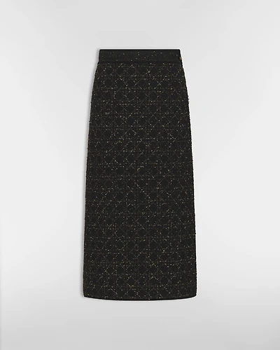 Mid-Length Macrocannage Straight Skirt