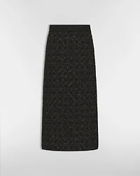 Mid-Length Macrocannage Straight Skirt