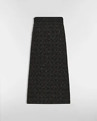 Mid-Length Macrocannage Straight Skirt