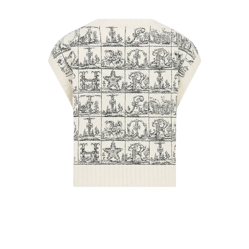 Embroidered Sweater Vest