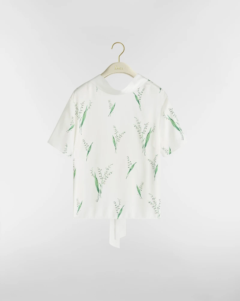 Blouse with Tied Collar