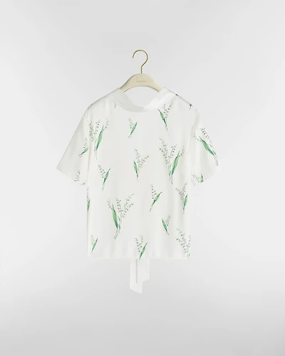 Blouse with Tied Collar
